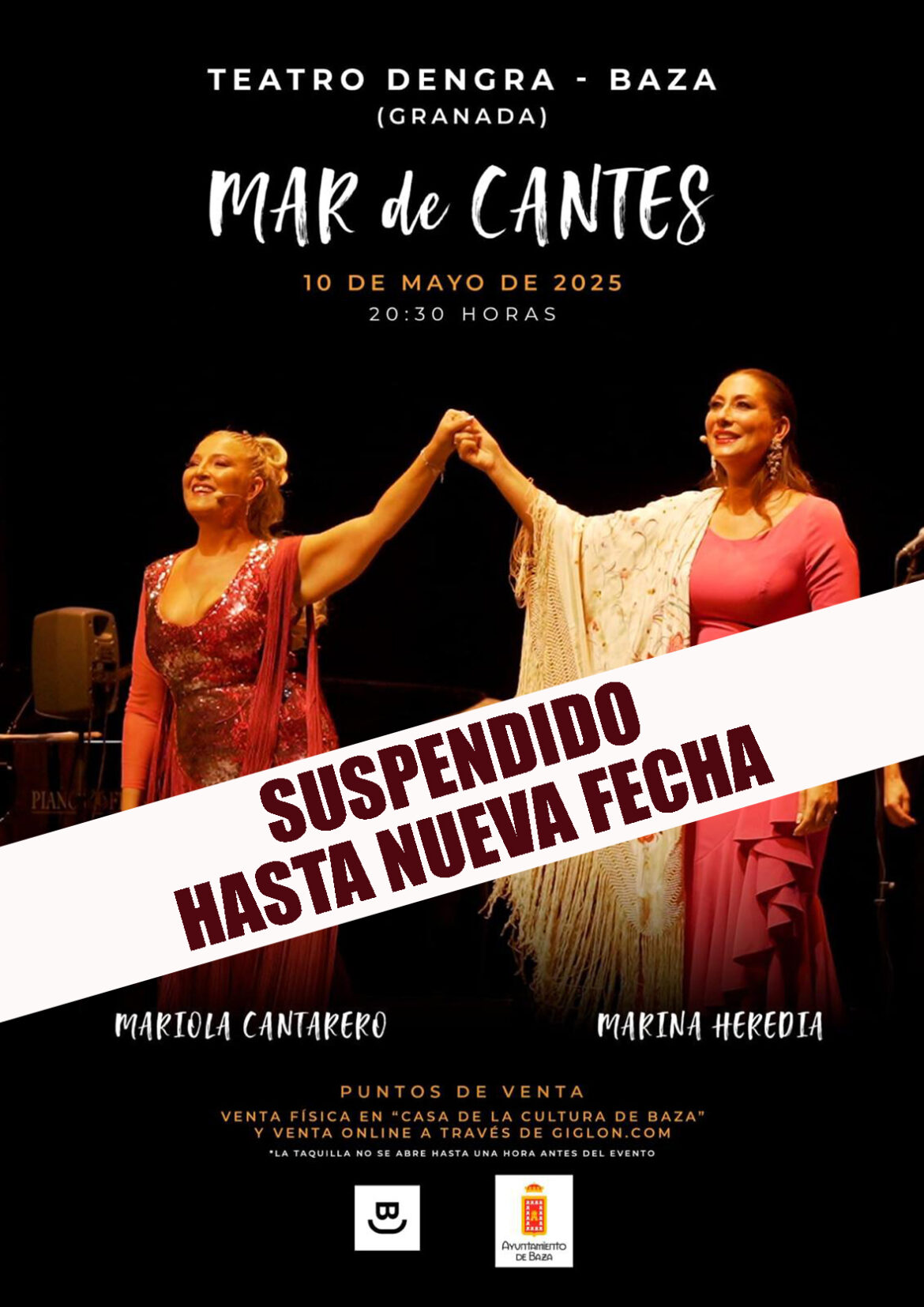 cartel Mar de Cantes SUSPENDIDO